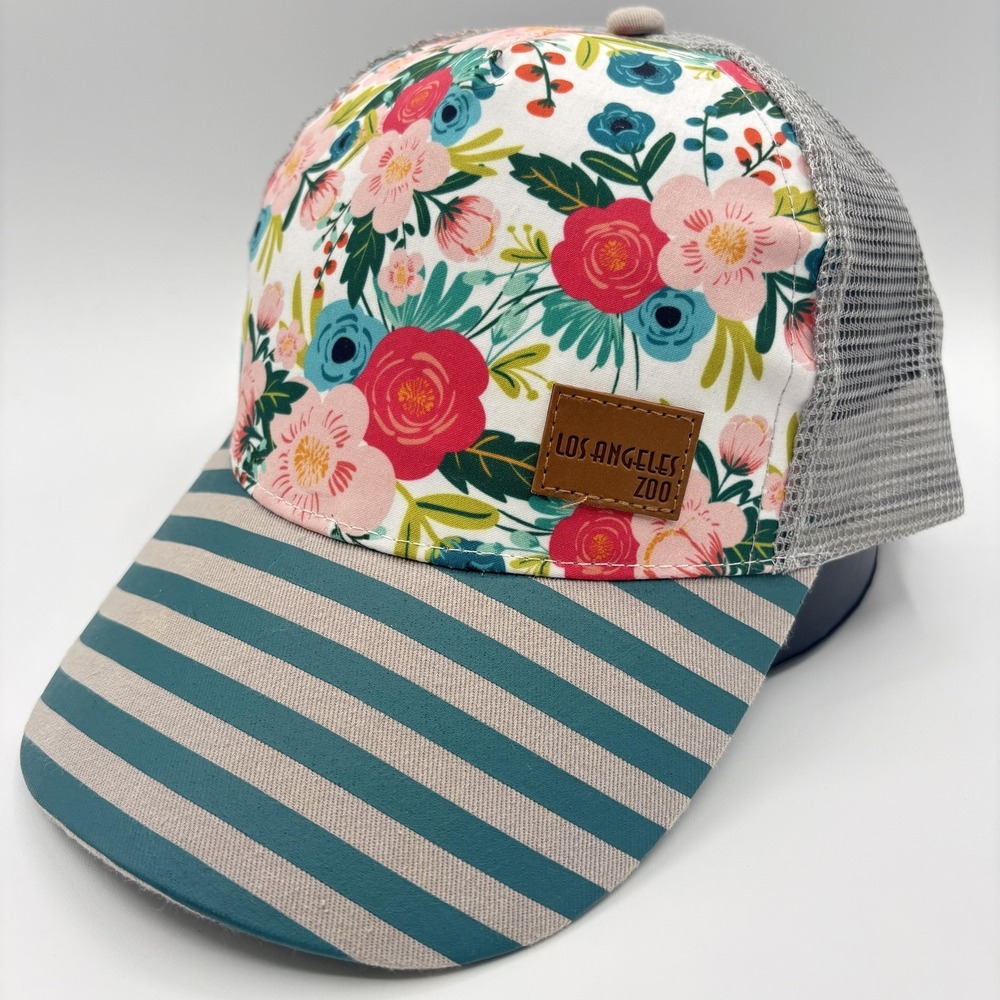 Los Angeles Zoo Hat Womens Floral Trucker Rockville Cap Mesh Snap Back One Size